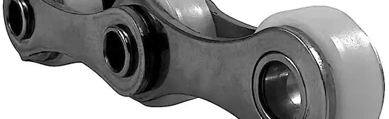 Stainless Steel HB50.8 Hollow Pin Roller Chain Nylon Rollers - 10ft Box