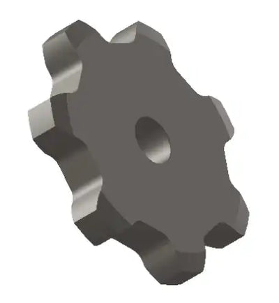7 Tooth A-Plate Steel Sprocket for 88 Series Chain, 1" Plain Bore, Hardened Teeth