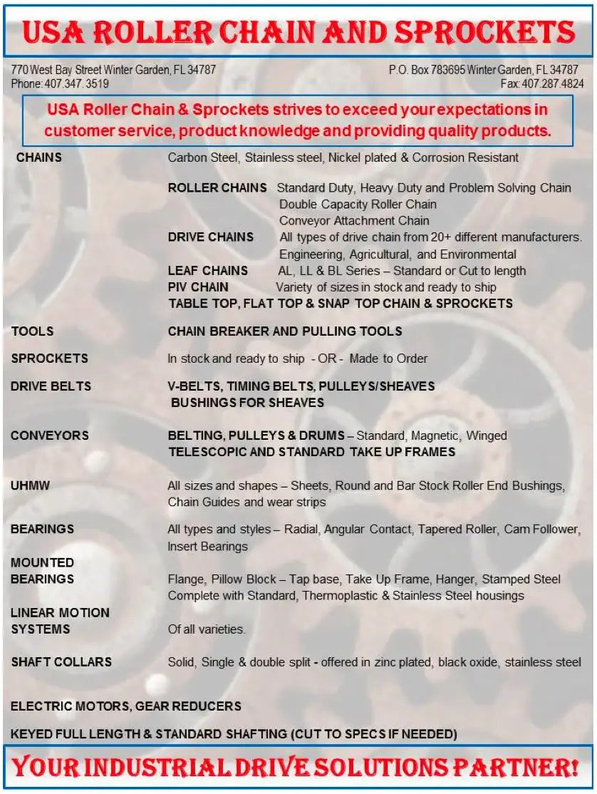 Premium AL588 Leaf Chain - 10ft Box