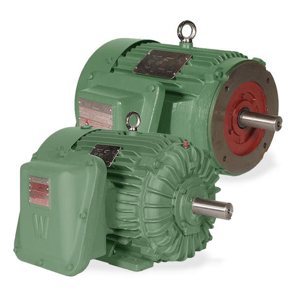 WWE Three-Phase 2 HP Explosion Proof Electric Motor - 1200 RPM, 184T Frame | Rigid Base