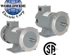 24 Volt 1/3 HP DC Electric Motor | 1800RPM - TENV, C-Face, 56C Frame, Removable Base