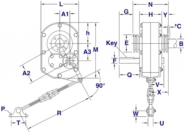 TXT625 Reducer Dimensions