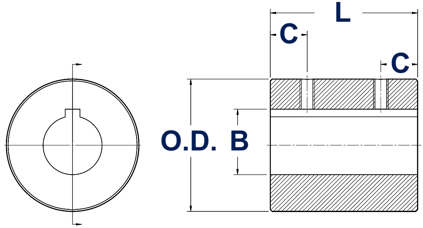 rigid sleeve coupling drawing