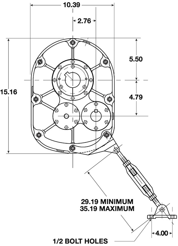 Size 4 Reducer Torque Arm Dimensions