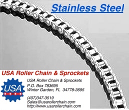 #40SS Stainless Steel Roller Chain - 10ft Box